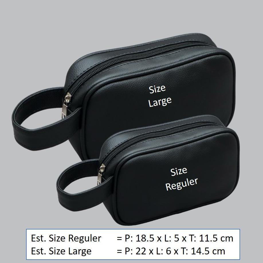 GARANSI Clutch Pouch Serbaguna Pria Bahan Kulit Premium Tebal Anti Air Ukuran Besar