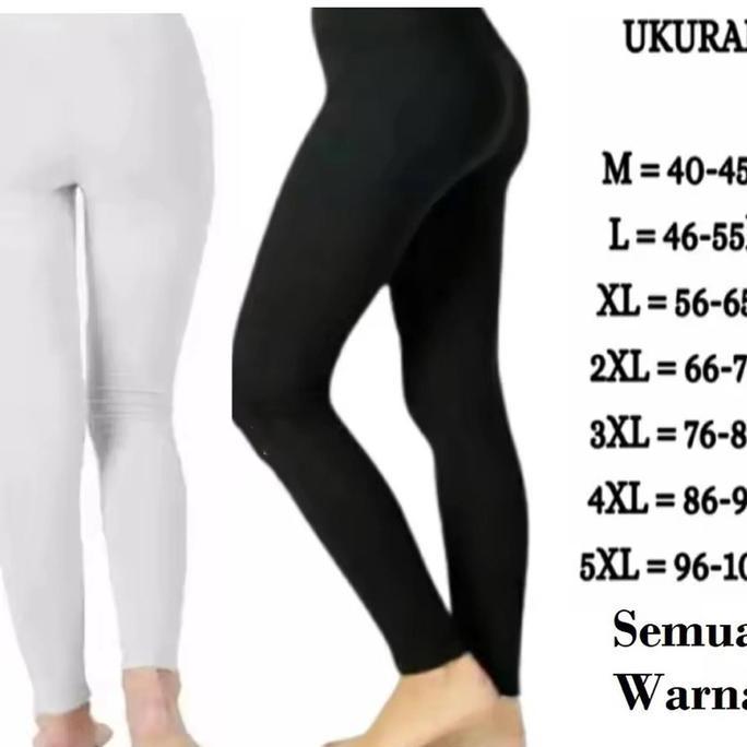 Terlaris Bawahan Legging  Panjang Wanita Dewasa Warna Hitam Dan Moca Polos Bahan Spandek Lembut Elas