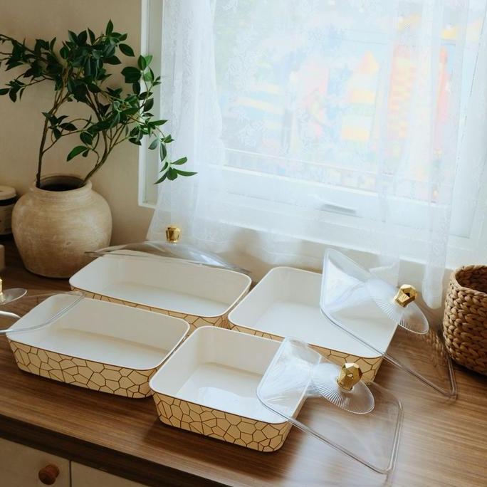 Instancodbisa- Surprice Nara Set Nampan Leon Kotak / Nampan Panjang Dan Kotak / Nampan Motif Aesthet