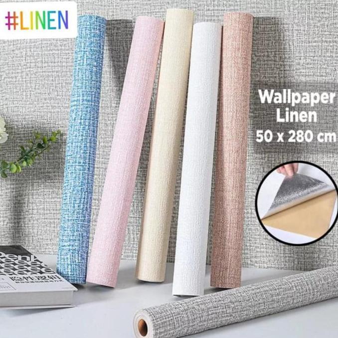 Cat- Wallpaper Foam Linen Roll | Wallpaper Dinding | 50Cm X 280Cm