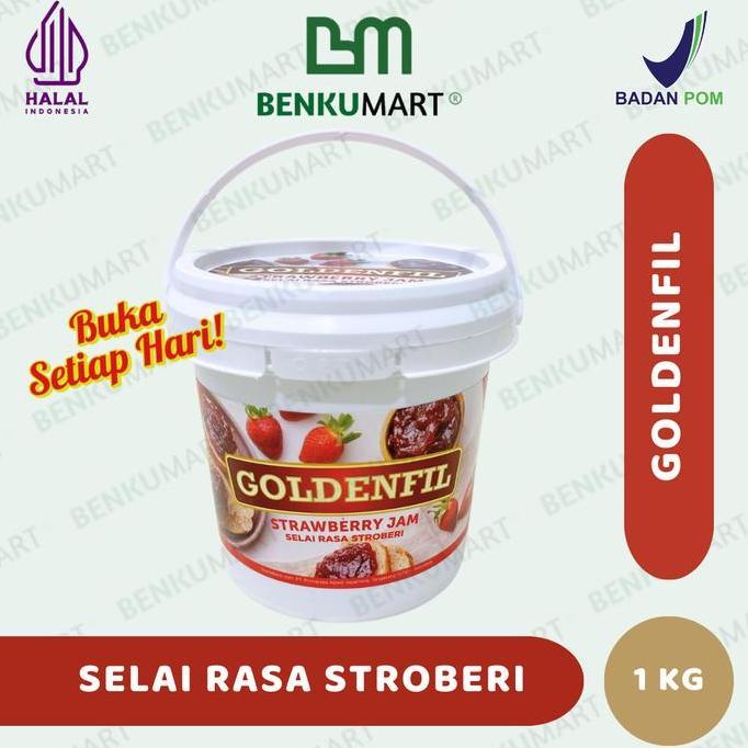 Foodbig- Goldenfil Strawberry Jam 1Kg | Selai Strawberry Goldenfil