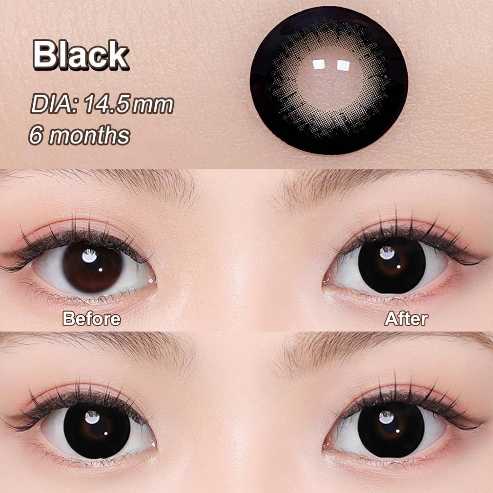 GARANSI [0.00~-6.00]MAGISTER SOFTLENS HITAM 14MM-14.5MM SOFTLENS MINUS
