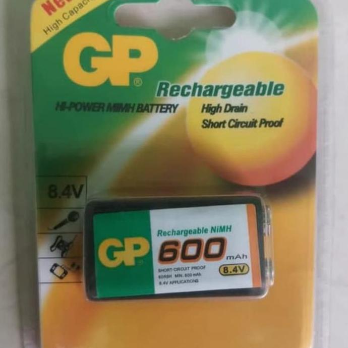 Instancodbisa- Baterai Cas Kotak 9V Rechargeable Gp600 Batre
