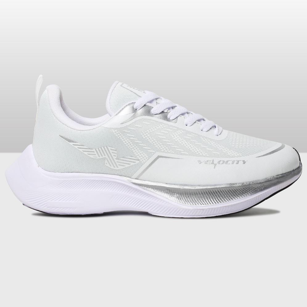 TERMURAH NUEVO - Sepatu Lari Pria Nuevo Velocity Putih Silver Sneakers Olahraga Running Jogging Gym 