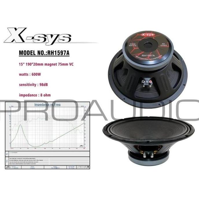 Speaker Komponen X-sys X sys RH1597A RH 1597 A RH 1597A Original