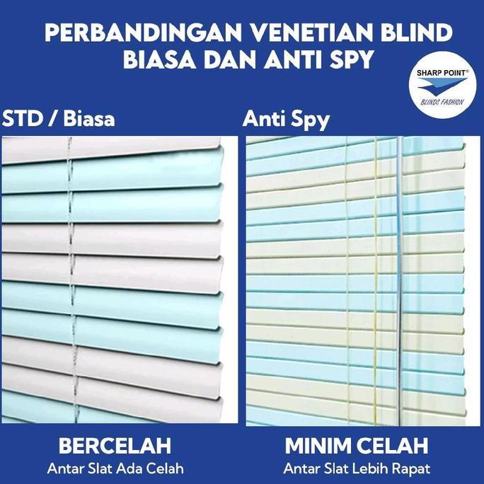 Instancodbisa- Forhom Tirai Jendela Gorden Jendela Pvc Venetian Blind Kerei Jendela Tirai Gulung 40X