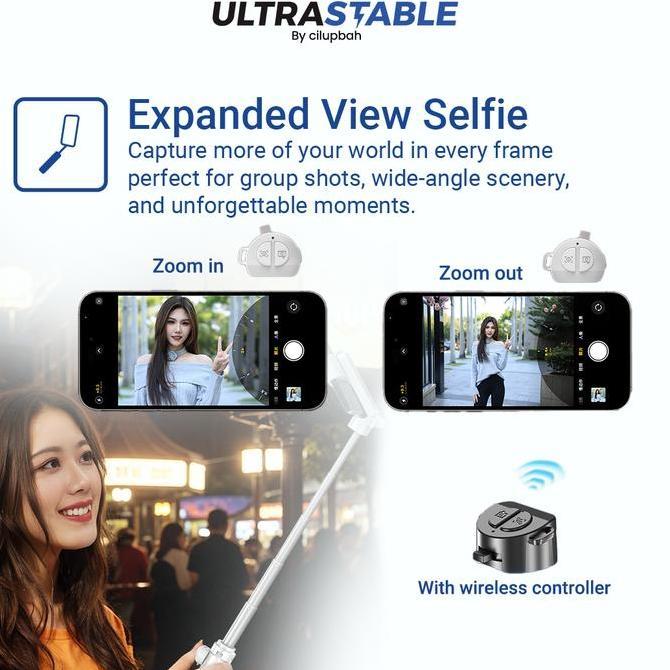 toyshanna55 - ultra stable sp15t mini tripod tongsis hp 40cm - selfie stick lipat bisa berdiri, mult