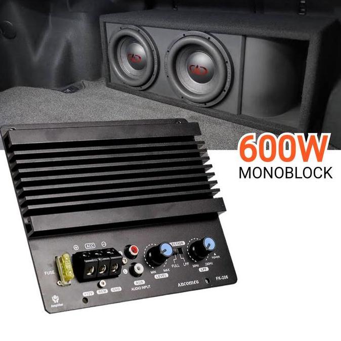 DV82 >> Power amplifier monoblock mobil subwoofer 600 Watt Car audio Ampli Bass Sub cocok untuk 8/10