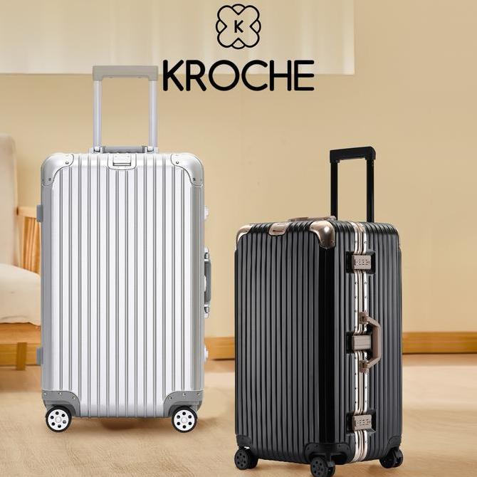 TERBARU - Kroche - Koper Kabin Bagasi 22/32 Inch TSA Lock Koper Fiber Polycarbonate Tahan Banting