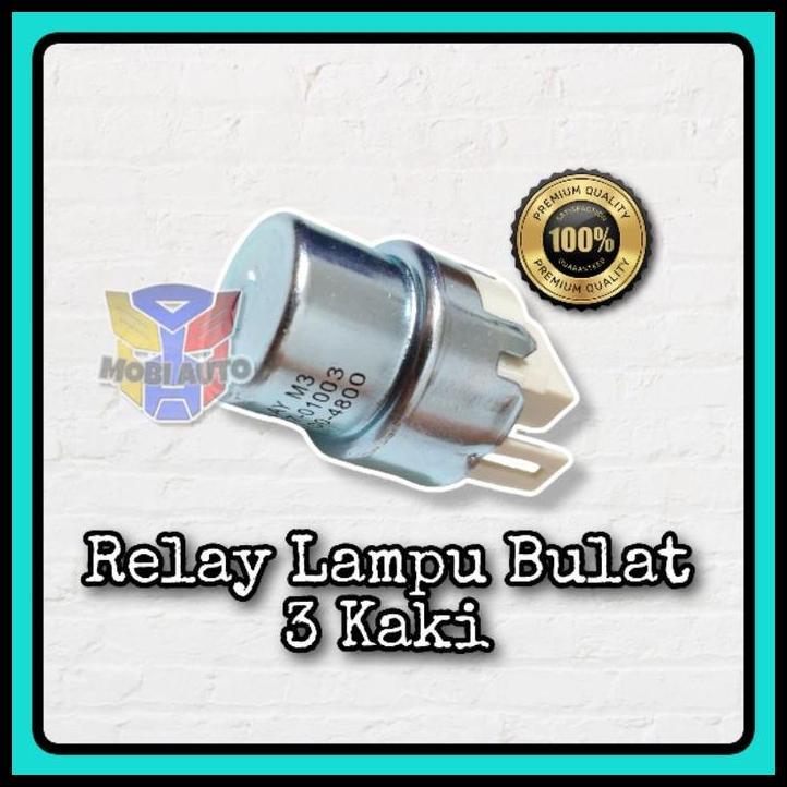 TERBARU RELAY LAMPU BULAT 3 KAKI MOBIL KIJANG / RINO / TAFT 12V - 22A 