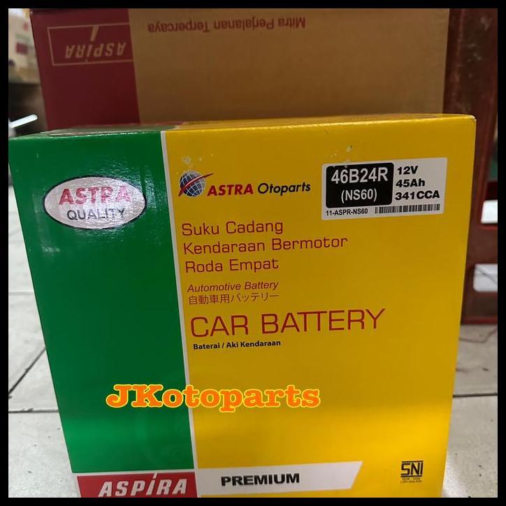 TERLARIS AKI MOBIL ASPIRA PREMIUM BASAH NS60 ASTRA 