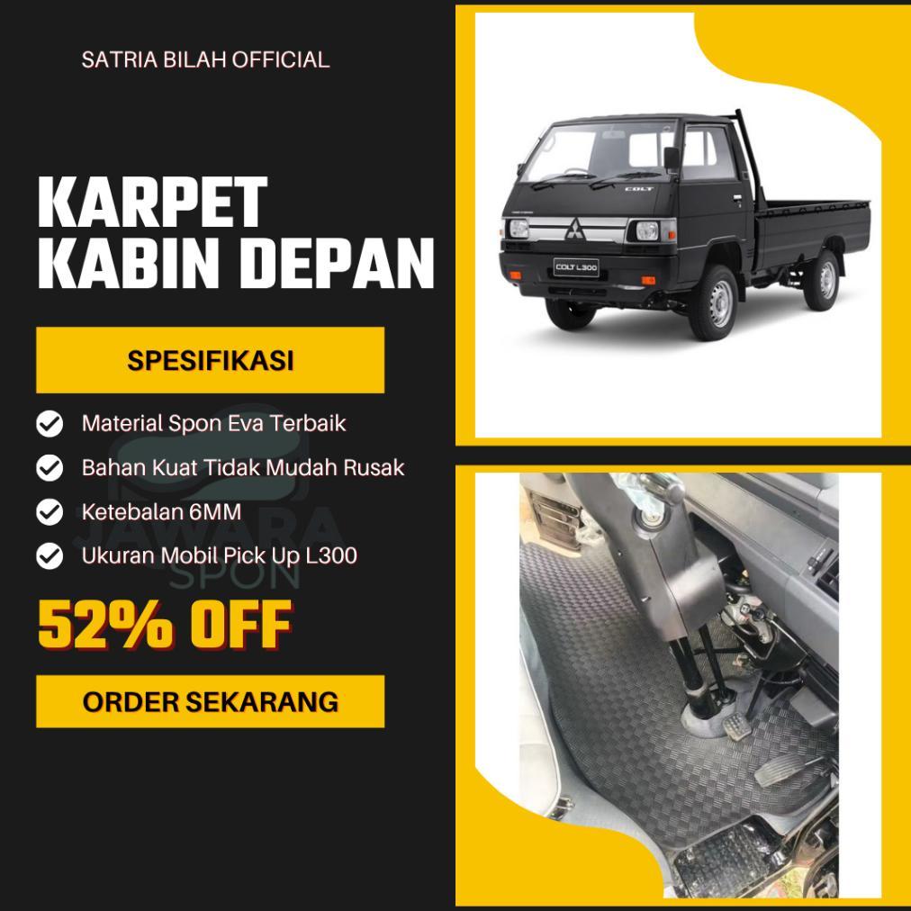 Awet Jawara Spon - Karpet Kabin Depan Mobil Pick Up L300 Anti Slip Tidak Menyerap Air