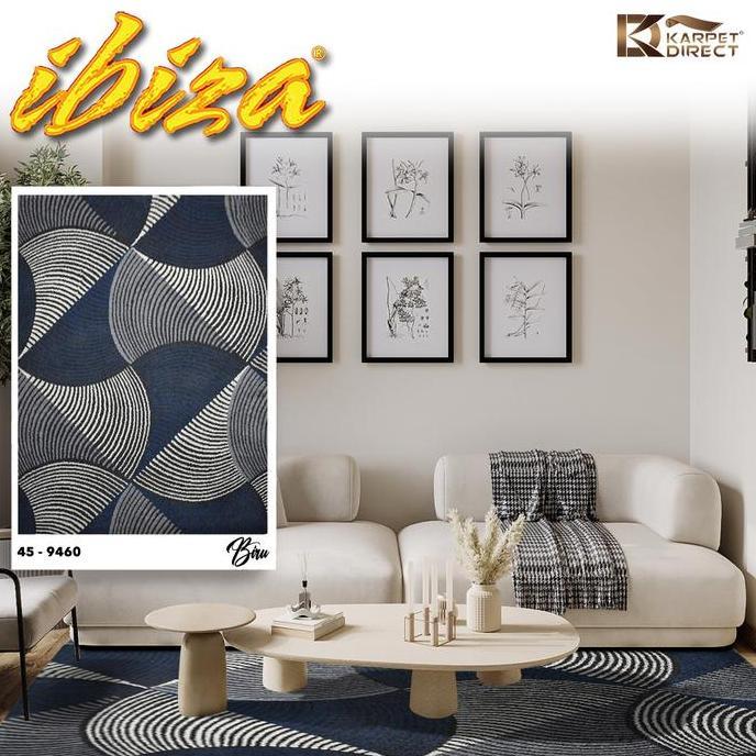 [Karpet Direct] Ibiza Karpet (Biru) 100x150 cm - Kode 45-9460