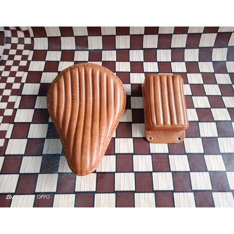 Gratis Ongkir Jok Motor Custom Chopper Double Seat,Jok Custom Chopper,Jok Motor Double Seat