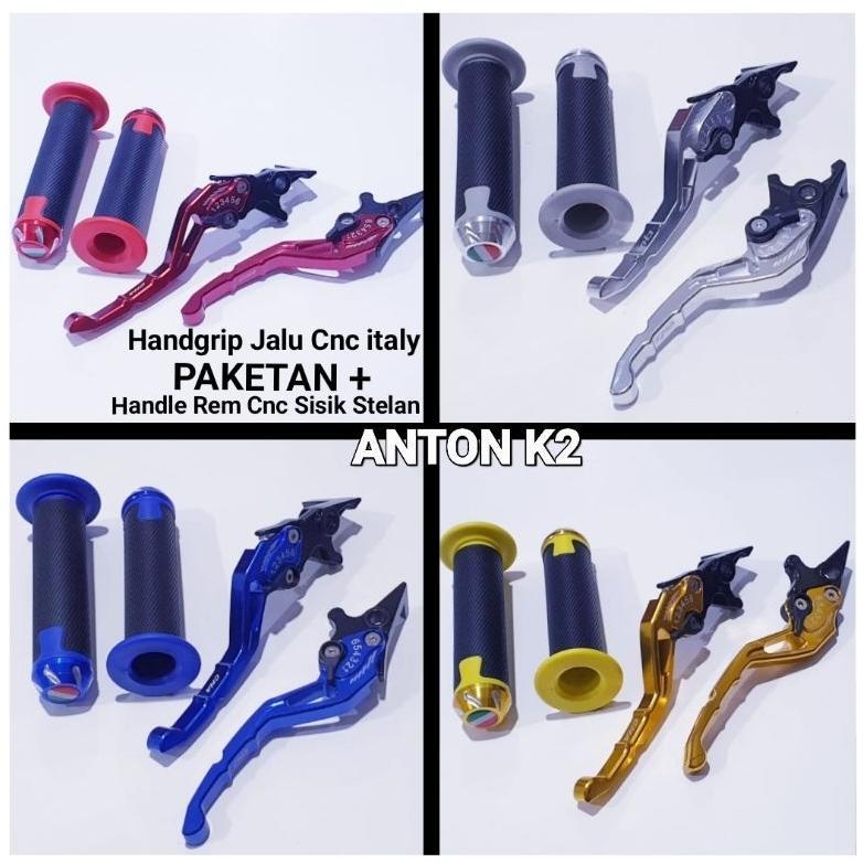 HANDLE REM BRAKE PAKET HANDGRIP HANDFAT DOMINO VARIASI AKSESORIS MOTOR BEAT KARBU/BEAT FI/BEAT ESP I
