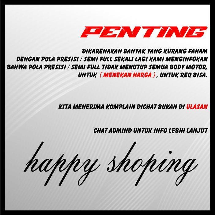 Stiker Striping Decal Variasi Lis Decal Crf 150 Full Body Desain Racing Bkl.01 Striping  Crf Hijau M