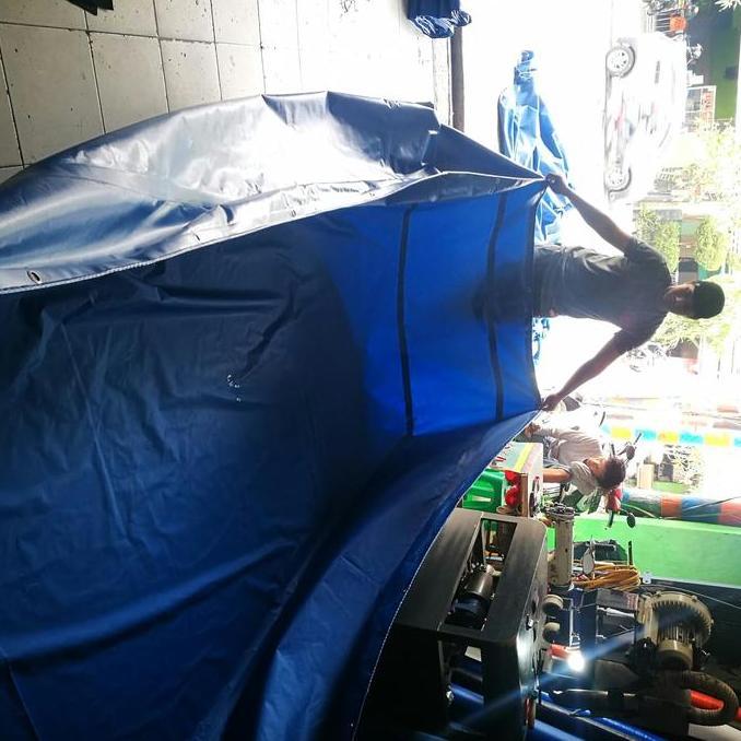 kolam kotak terpaulin/karet/ pvc untuk budidaya ikan 2x1x1