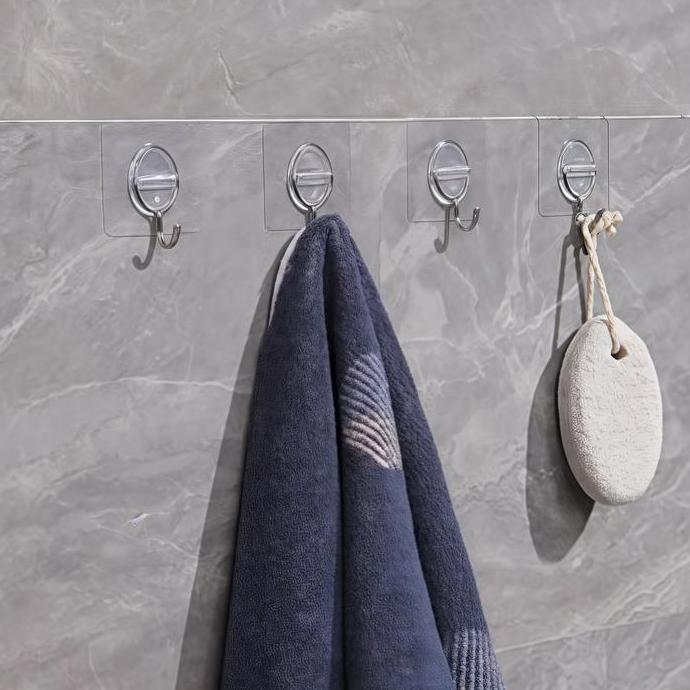 Balala- 10 Buah Gantungan Tempel Transparan/Maks 5-8Kg/Gantungan Tempel Hook/Gantungan Dinding Kait 