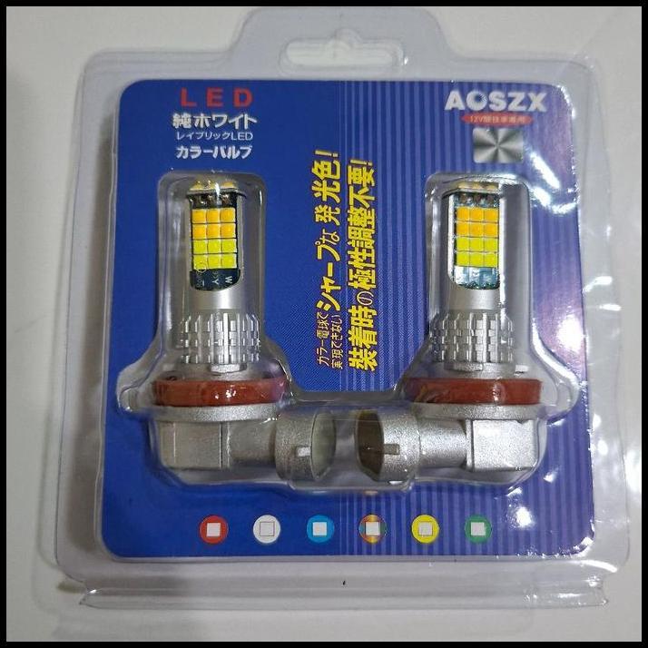 DISKON LAMPU LED H11 FOGLAMP KABUT LED H11 PUTIH KUNING AMBER 2WARNA