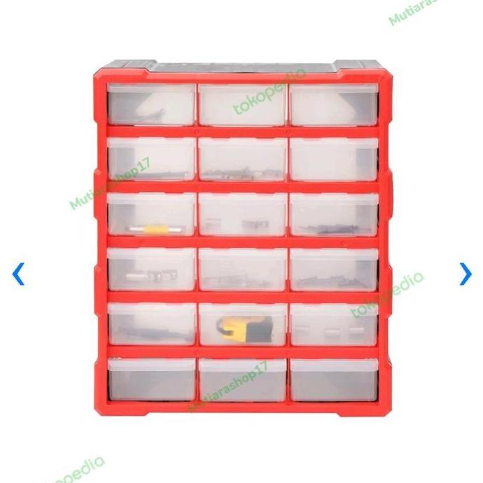 %%%%] Tactix tool box Lemari Kotak Perkakas 18 laci L18