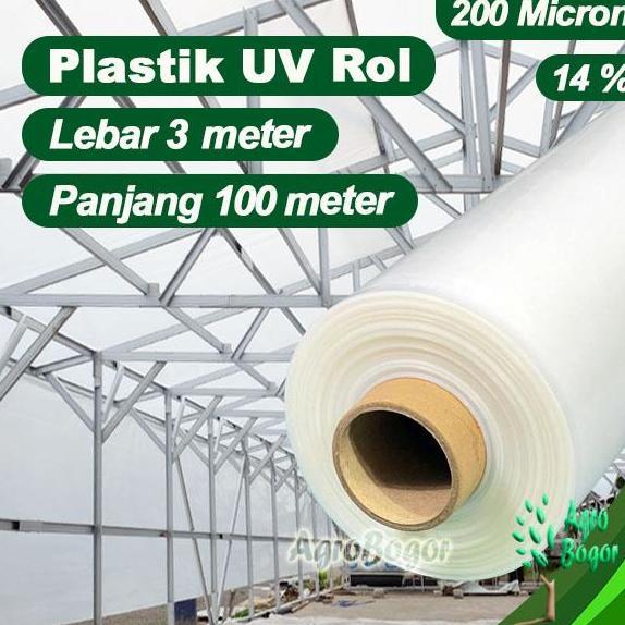 Indah- Plastik Uv Rol, Lebar 3 Meter Panjang 100 Meter (Uk.3 X 100 Meter)