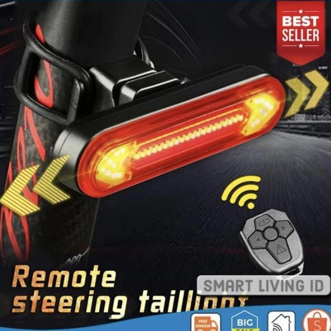 Lampu Sepeda sein kanan kiri Wireless Remote BK600 Taillights rockbros