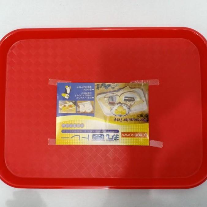 Bestone- YOSHIKAWA NAMPAN PLASTIK BESAR N041 FOOD TRAY BAKI PLASTIK COKLAT BIRU