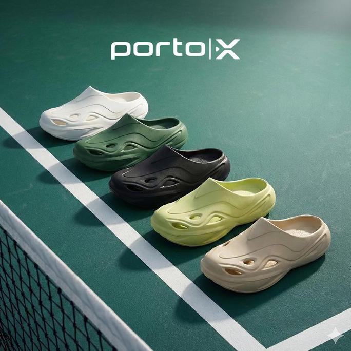 Mouting- Porto X Sandals - Jean Clogs Sandal Sport Recovery Resting Olahraga Adaptifoam Premium
