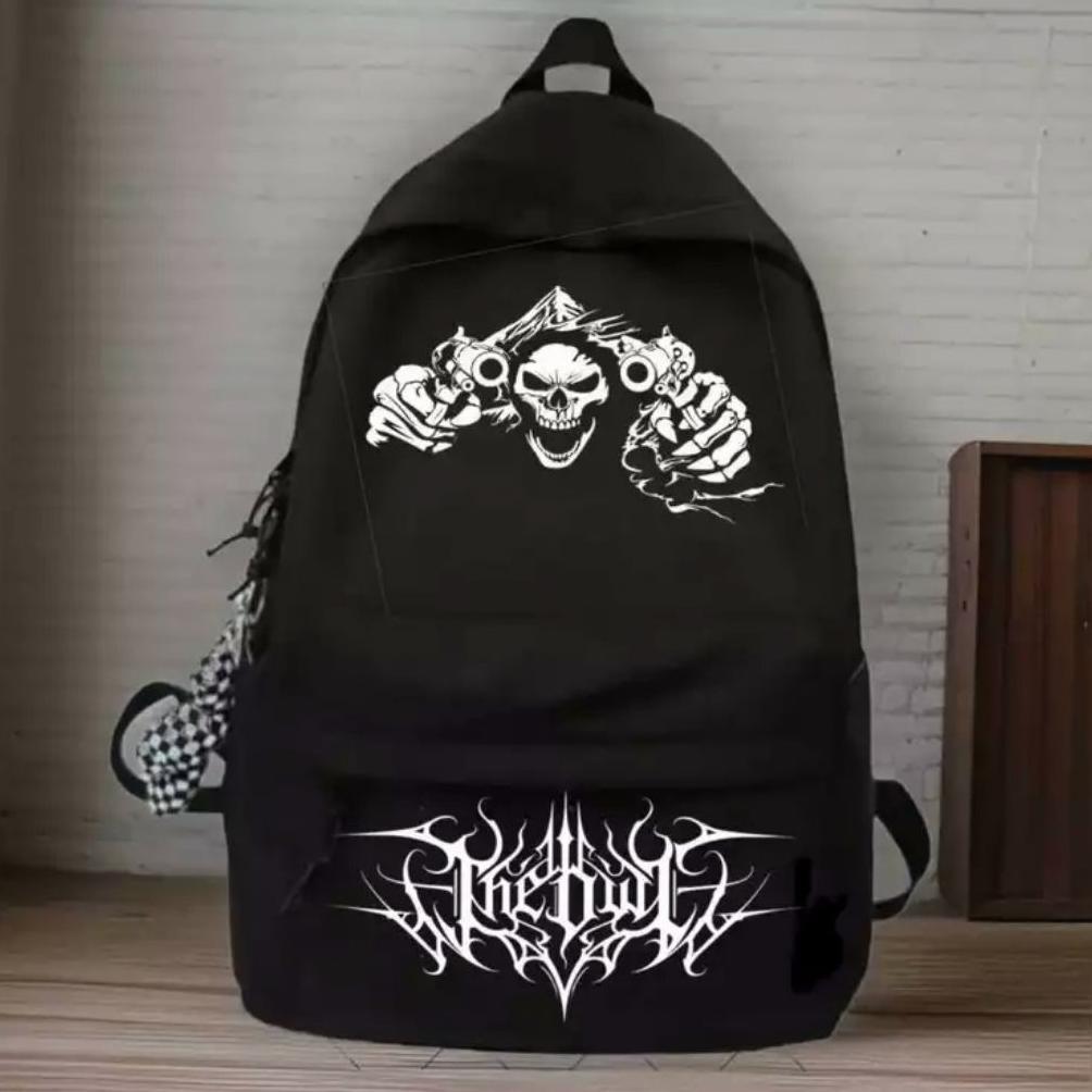 LIMITED BACKPACK PRIA METAL STYLE - TAS HITAM KEREN UNTUK SEKOLAH & NONGKRONG