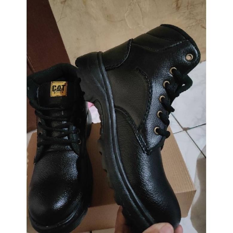 NEW Sepatu safety semi booth ujung besi sudah dijahit sol Caterpillar sepatu kulit sepatu boots