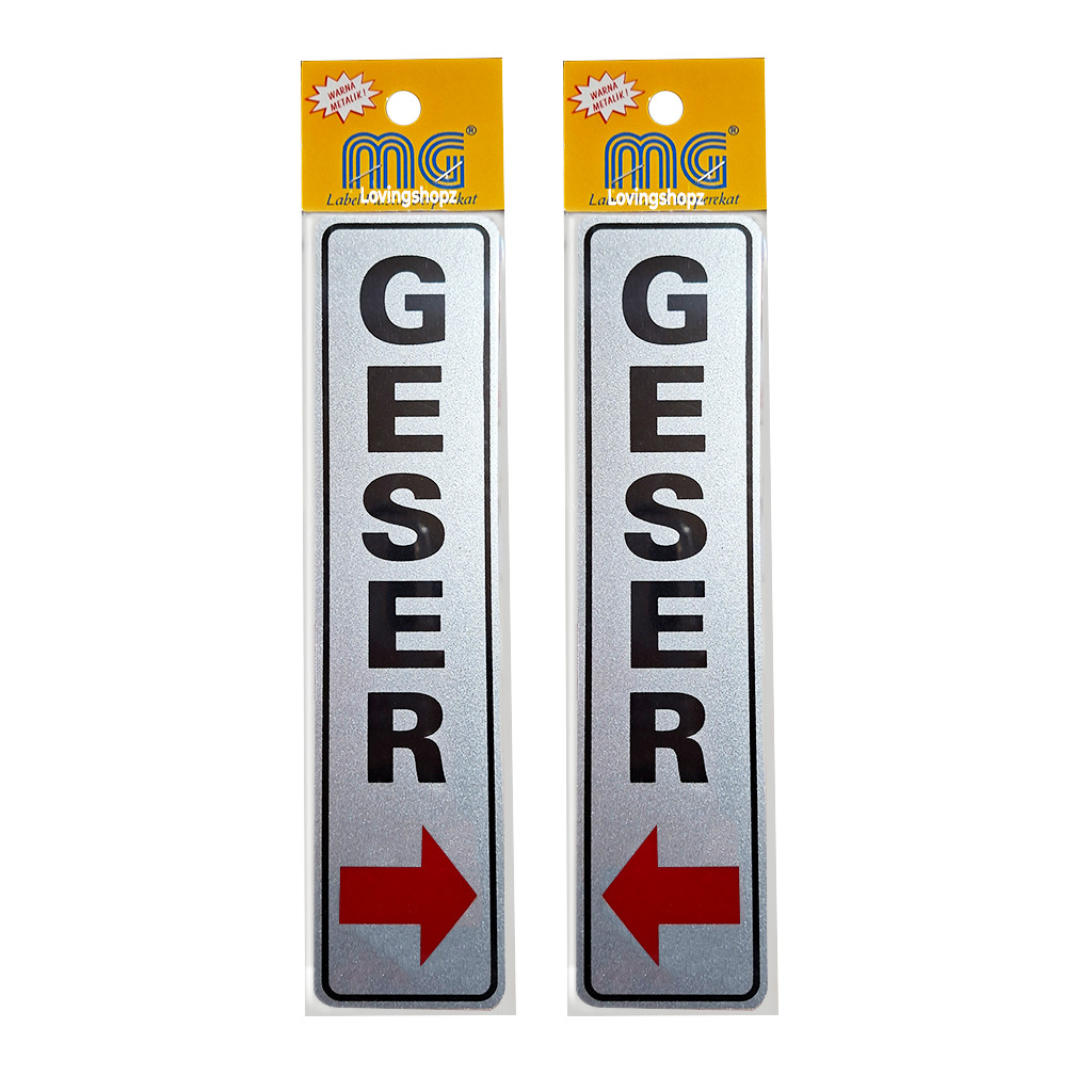 Sticker Pintu Tulisan " GESER"