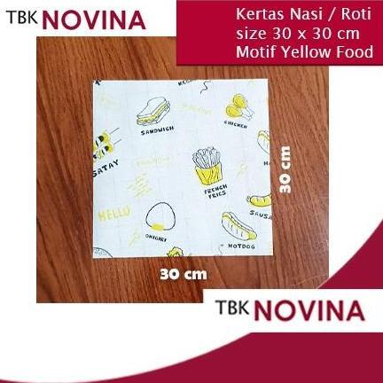 Bestone- [100 Pcs] Kertas Nasi MOTIF KORAN - ROTI BURGER KORAN