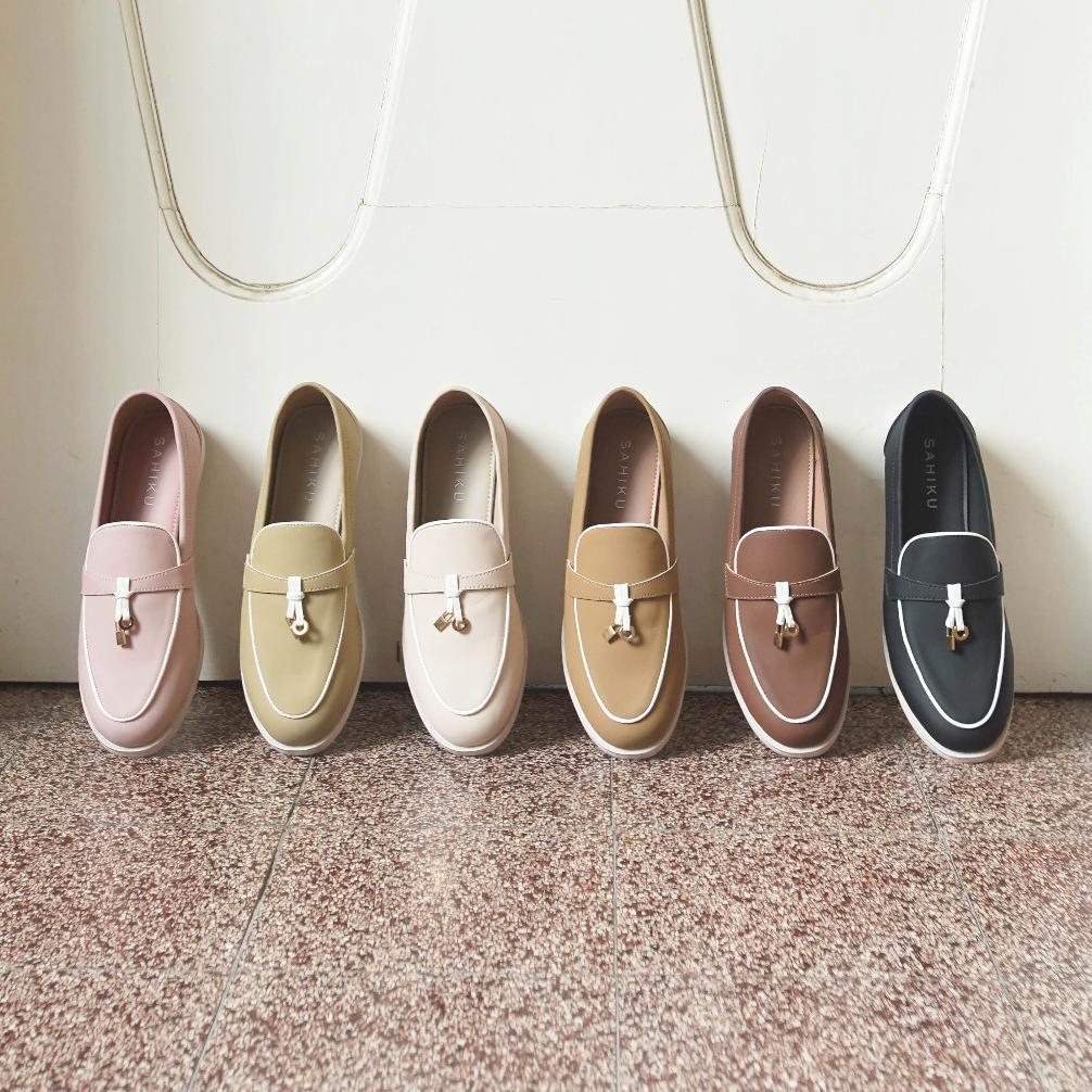 PROMO TERBARU SAHIKU - Olivier Loafers Sepatu Wanita Daily Shoes Woman Flatshoes Casual Ringan Anti 