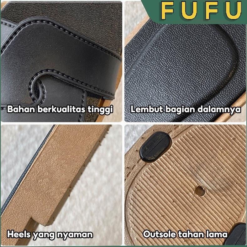 READY STOCK FUFU SENDAL SLOP/SANDAL RUMAH / SANDAL WEDGES BARU /SANDAL WANITA /FASHION KOREA IMPORT 