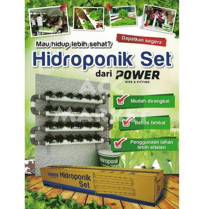 Indah- Hidroponik Set Pipa Power Paket Peralatan Paralon