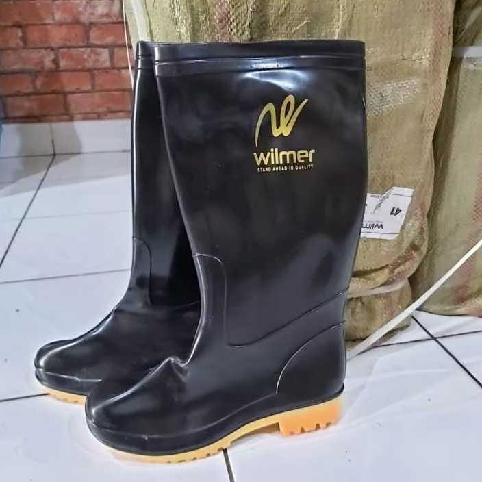 NEW SEPATU BOOT KARET PETANI SAWAH TERNAK MANCING Sepatu Boot Hitam / Sepatu Proyek Hitam / Sepatu B