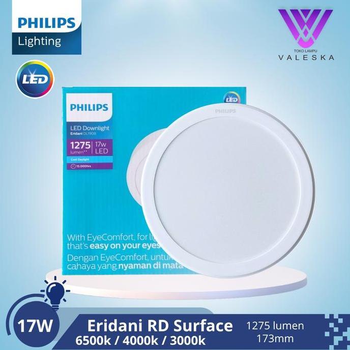 Philips Downlight Eridani RD Surface Lampu Plafon Tempel 17W 17Watt