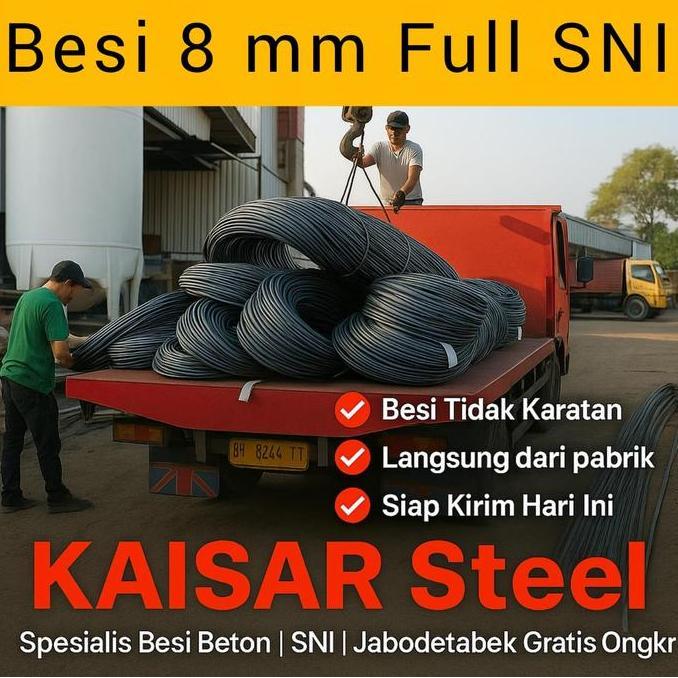 Besi beton 8 mm polos Full SNI ( Sertifikat )