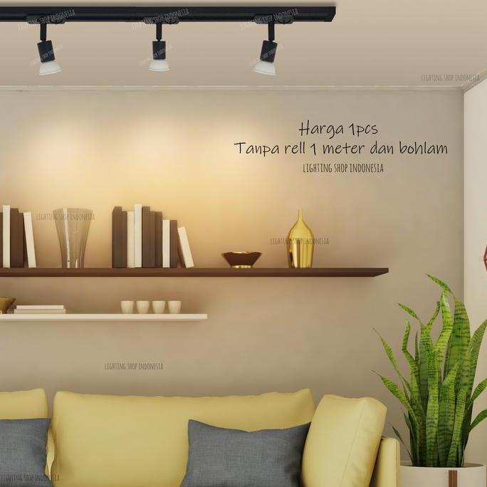 Kap lampu spotlight sorot kaki rell housing fiting mr16 Hanmac