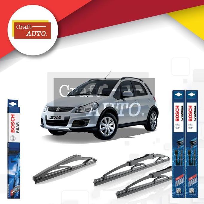 Wiper Suzuki X-Over Depan Belakang Bosch Advantage