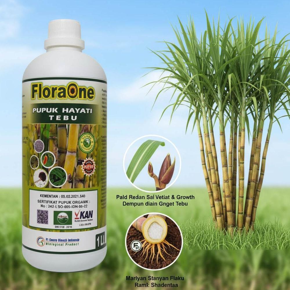 Pupuk Cair Tanaman Tabu, FloraOne Pupuk Hayati Penderas Nira Tebu, Obat Penyakit Pokahbung Tebu