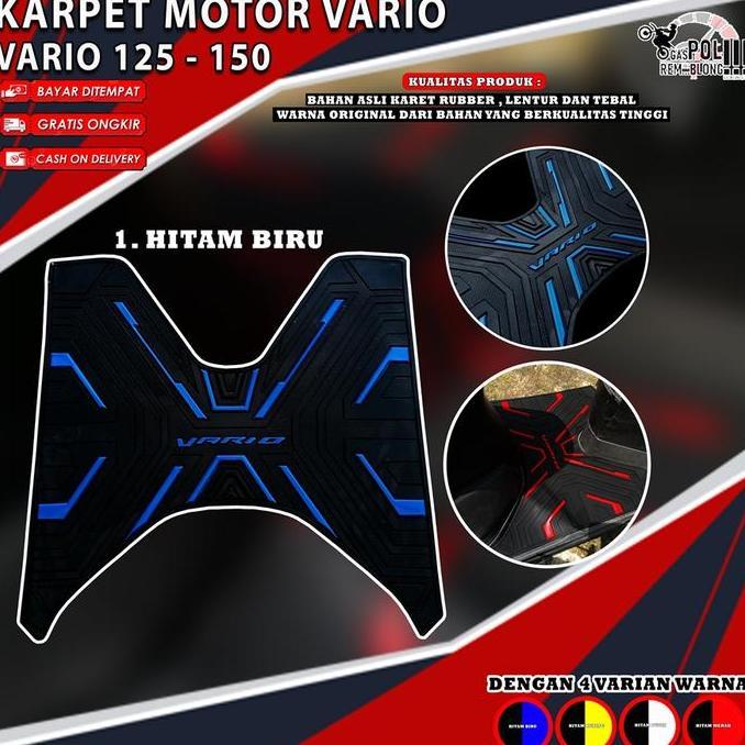 DY61 - KARPET VARIO 125 150 ABS CBS ISS OLD NEW BORDES ALAS KAKI PIJAKAN TATAKAN MOTOR HONDA V125 V1