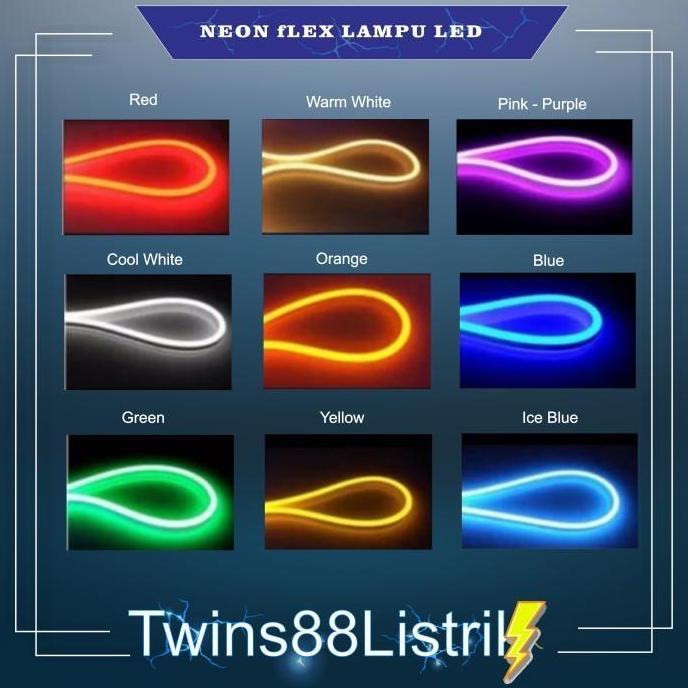 Neon Flex Lampu LED 5 Meter DC 12V Selang LED