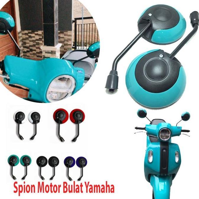 DI65 >> Kaca Spion Motor Bulat Yamaha Honda Scoopy Fino Fazzio - Spion Motor Model Bulat Standar Sco