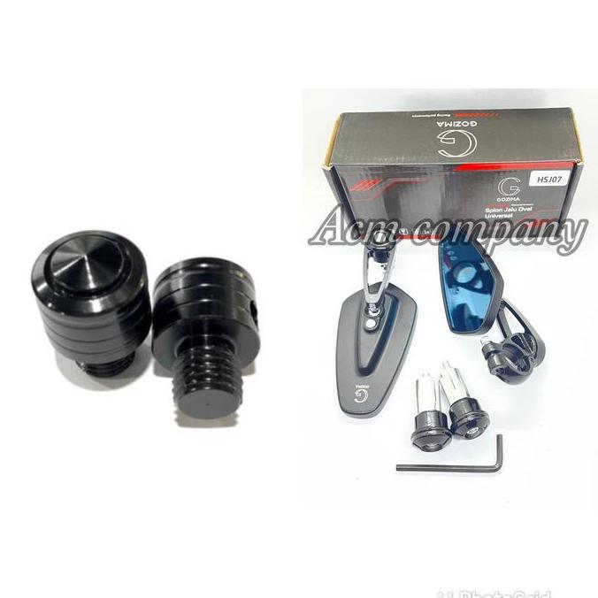 GHEATHEON Paket Spion Jalu Oval + Baut Spion Universal Motor Honda Yamaha