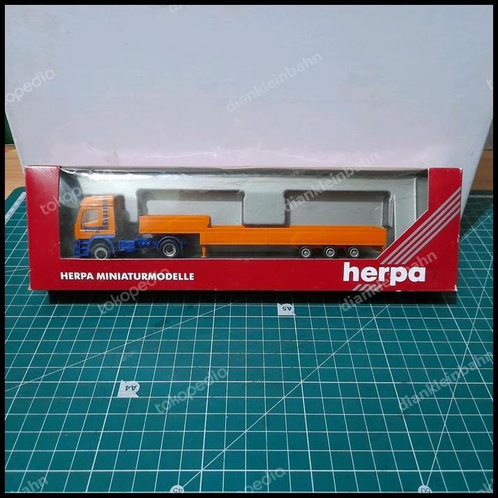 TERBARU HERPA SKALA 1:87 - IVECO TRUCK ORANGE DALAM BOX HERPA (IV02) 