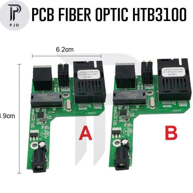 PCB Netlink HTB-3100 A+B Side A Side B Fiber Optic Media Converter FO