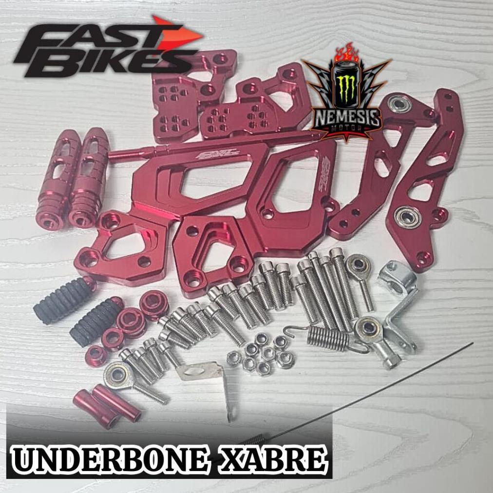 Underbone Xabre Full Cnc FootStep Underbone Pijakan kaki Xabre R15 V1 Full CNC