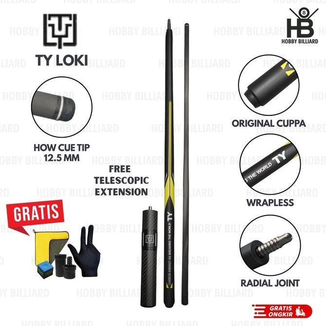 Fury TY Loki Carbon + Extension Cue Stick Play Billiard