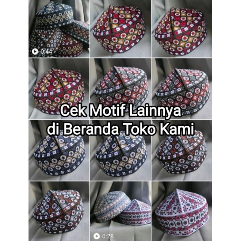 New Peci Pakistan Exclusive / Peci Full Bordir / Peci Pria / Kopiah Pakistan  / Songkok Grosir / Pec